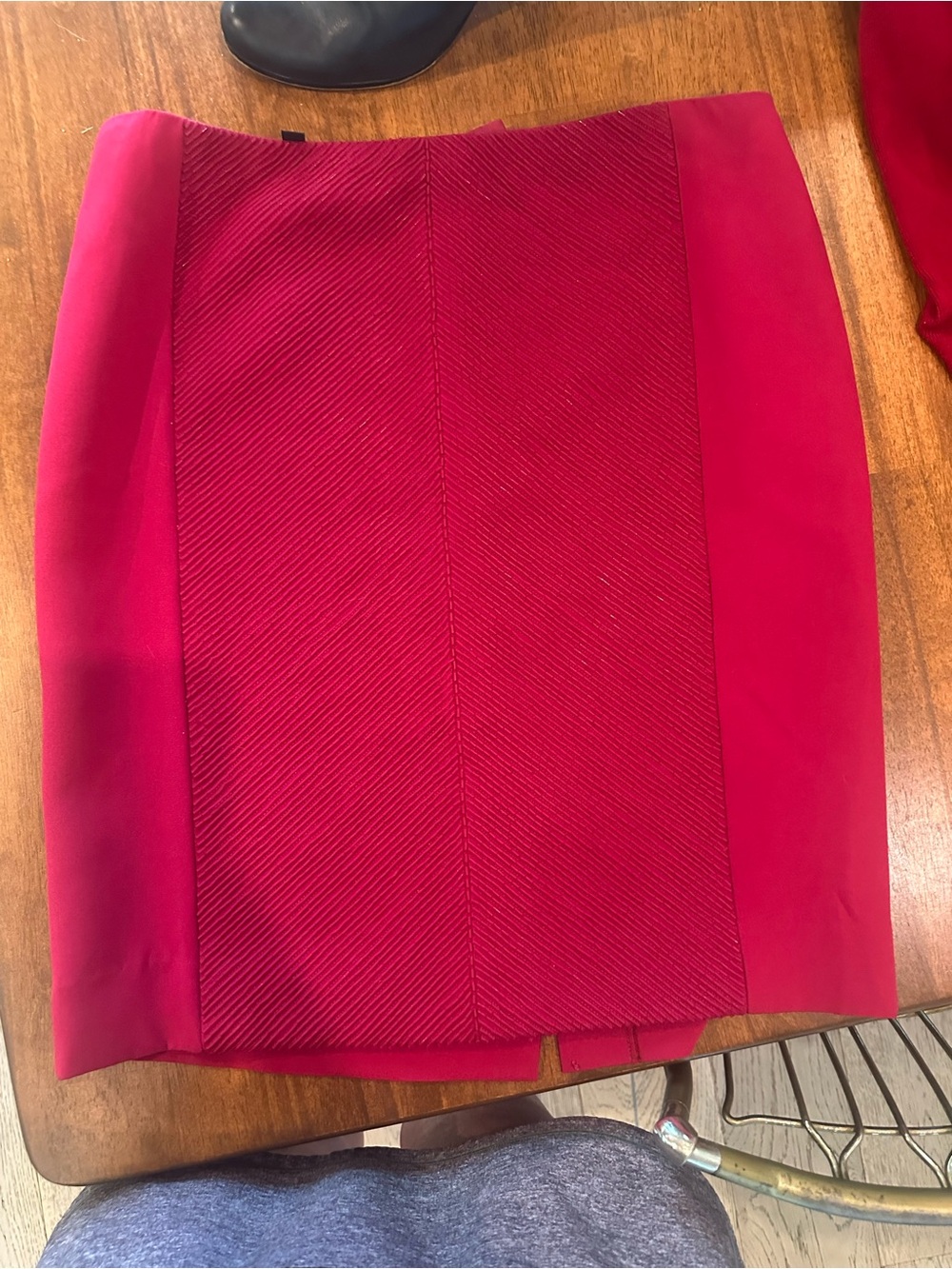 Carlisle Red Beaded Pencil Skirt